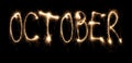 Month october sparkler