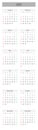 Monthly calendar annual of year 2030 Royalty Free Stock Photo