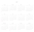 Monthly calendar of year 2027