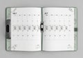 Monthly calendars for June and August are printed at the bottom Royalty Free Stock Photo