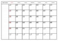 Monthly calendar January 2023 planner Royalty Free Stock Photo