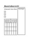 Monthly overview in german, blank template. Vector digital planner illustration design new Royalty Free Stock Photo
