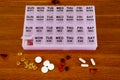 Monthly pills planner Royalty Free Stock Photo