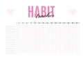 Monthly planer habit tracker