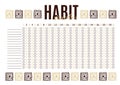 Monthly planer habit tracker