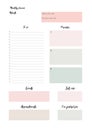 Monthly planner beautiful simple template design