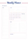 Monthly planner creative planner page design