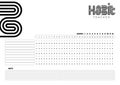 Monthly planner habit tracker blank template Royalty Free Stock Photo
