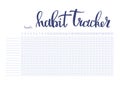 Monthly planner habit tracker blank template Royalty Free Stock Photo