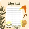 Monthly planner, weekly planner, habit tracker template and example. Template for agenda, schedule, planners, checklists, bullet Royalty Free Stock Photo