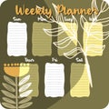 Monthly planner, weekly planner, habit tracker template and example. Template for agenda, schedule, planners, checklists, bullet Royalty Free Stock Photo