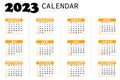 2023 months calendar