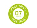 07 Months Free Trial stamp, 7 Months Free trial badges Royalty Free Stock Photo