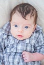 2 months old baby boy at home Royalty Free Stock Photo