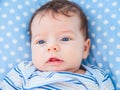 2 months old baby boy at home Royalty Free Stock Photo