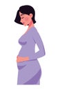 months pregnant woman waiting