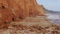 Storm damage on the coastline of Devon UK March 2020 Royalty Free Stock Photo