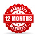 12 months warranty vector icon Royalty Free Stock Photo