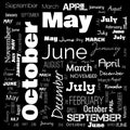 months word cloud, word cloud use for banner, painting, motivation, web-page, website background, t-shirt & shirt printing, poster