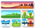 12 Months of the Year. Weather year information set. Seasons banners. Infographic concept background. Layout Royalty Free Stock Photo