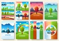 12 Months of the Year. Weather year information set. Seasons banners. Infographic concept background. Layout Royalty Free Stock Photo