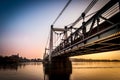 Montjean bridge along the Loire river