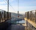 Montjuic Cable Car (Teleferic de Montjuic) in Barcelona, Spain