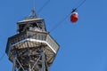 Montjuic`s Teleferic , cableway or cablecar in Brceloneta, Barcelona