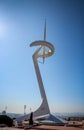 The MontjuÃÂ¯c Communications Tower in Barcelona, Spain Royalty Free Stock Photo