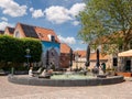 Montmaertre square in downtown Zierikzee, Schouwen-Duiveland, Zeeland, Netherlands