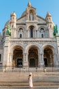 Montmarte Paris, Sacre Coeur Cathedral in Montmartre, Paris, France, morning in Paris