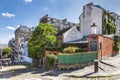 Street life in Montmartre district, Paris. Royalty Free Stock Photo