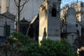 Montmartre cemetary with hooded shadow in France