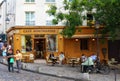 The Montmartre is French traditional cafe located in Montmartre, Paris, France. Royalty Free Stock Photo