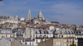 Montmartre, including the Basilica of the SacrÃÂ©-CÃâur. Paris, France Royalty Free Stock Photo