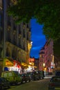 Montmartre by night - shopping street near Sacre Coeur