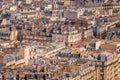 Montmartre parisian roofs details at golden sunrise Paris, France