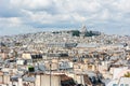 Montmartre - Sacre coeur and paris roof aerial view