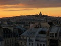 Montmartre view from the Centre Georges Pompidou during sunset