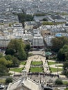 Montmartre view from Sacred Heart dome in Paris, France Royalty Free Stock Photo