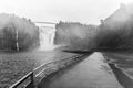 Montmorency falls in black and white Quebec, Canada Royalty Free Stock Photo