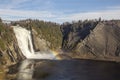 Montmorency Falls in autumn, Quebec, Canada Royalty Free Stock Photo