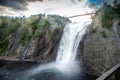 Montmorency Falls and Bridge quebec Royalty Free Stock Photo