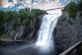 Montmorency Falls and Bridge quebec Royalty Free Stock Photo