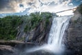 Montmorency Falls and Bridge quebec Royalty Free Stock Photo