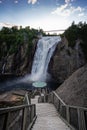 Montmorency Falls and Bridge quebec Royalty Free Stock Photo