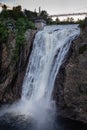 Montmorency Falls and Bridge quebec Royalty Free Stock Photo