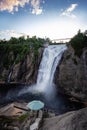 Montmorency Falls and Bridge quebec Royalty Free Stock Photo