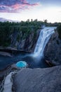 Montmorency Falls and Bridge quebec Royalty Free Stock Photo