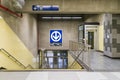 Montmorency metro (stairs and elevator) Royalty Free Stock Photo